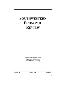 SOUTHWESTERN ECONOMIC REVIEW