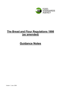 Guidance Notes - Food Standards Agency