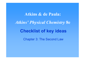 Atkins & de Paula: Atkins' Physical Chemistry 8e Checklist of key ideas