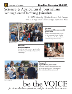 Science & Agricultural Journalism