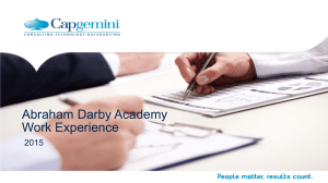 Capgemini Consulting - Abraham Darby Academy
