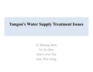 Exercise 2_Yangon Water Supply Treatment