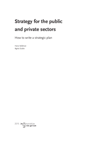 Strategy for the public and private sectors