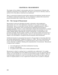 CHAPTER 10: MEASUREMENT 10.1 The Concept of Measurement