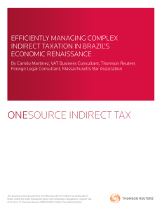 onesource® indirect tax - Thomson Reuters Tax & Accounting
