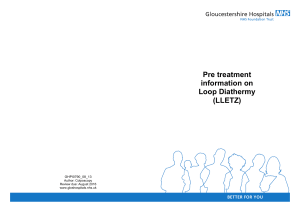 Pre-treatment information on Loop Diathermy (LLETZ