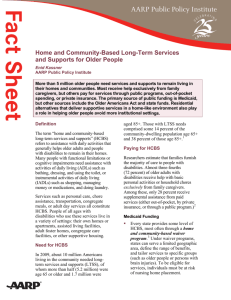 Home and Community-Based Long-Term Services and