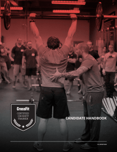 candidate handbook - CrossFit Certifications