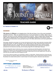 for teachers - The Journey to Palomar