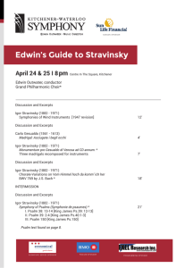 Edwin's Guide to Stravinsky - Kitchener