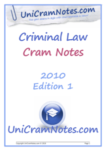 Criminal Law Notes Sample