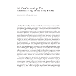 10. On Citizenship: The Grammatology of the Body