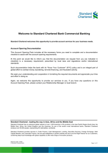 Welcome to Standard Chartered Bank Commercial Banking