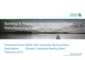 Banking & Financial Interventions to Boost Manufacturing in India