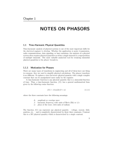 NOTES ON PHASORS