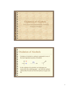 Oxidation of Alcohols Oxidation of Alcohols - TAMU