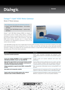 Dialogic® I-Gate® 4000 Media Gateways