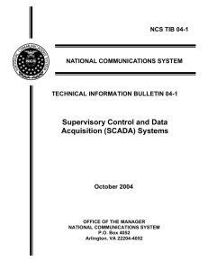 Supervisory Control and Data Acquisition (SCADA) Systems