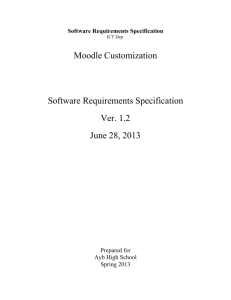 Moodle Customization Software Requirements Specification Ver. 1.2