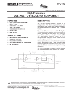 High-Frequency Voltage-to-Frequency