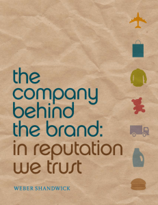 The Company behind the Brand: In Reputation We Trust