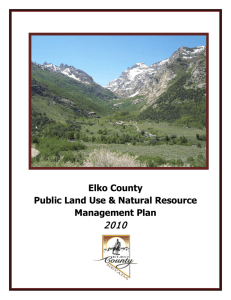 Elko County Public Land Use & Natural Resource Management Plan