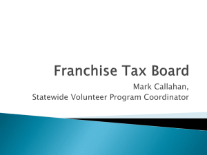 Franchise Tax Board's presentation