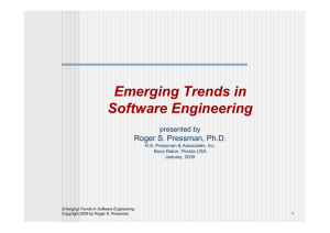 Emerging Trends in Software Engineering