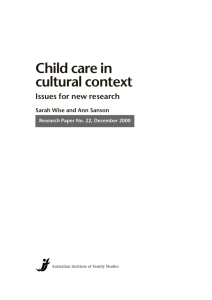 Child care and culture - Publications