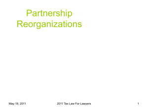 Partnership Reorganizations