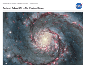 Center of Galaxy M51 — The Whirlpool Galaxy