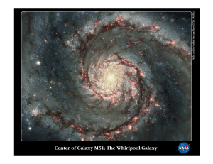 Center of Galaxy M51: The Whirlpool Galaxy