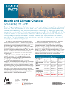 Health and Climate Change: Accounting for Costs