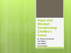 Hope and Mindset: Transforming Chaffey's Future