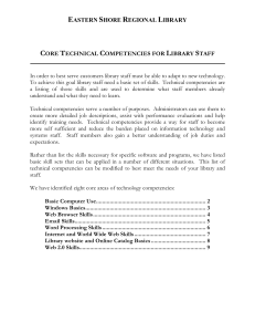 core technical competencies for library staff