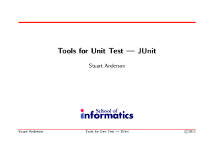 Tools for Unit Test — JUnit