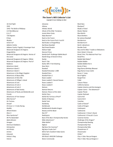 The Score's NES Collector's List