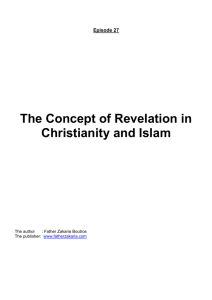 The Concept of Revelation in Christianity and Islam