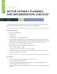 sector pathway planning and implementation checklist