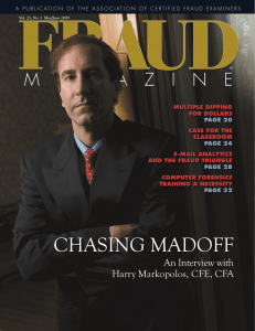Chasing Madoff - Association of Certified Fraud Examiners