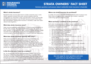 strata owners' fact sheet - Insurance Council Australia