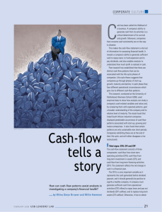 Cash-flow tells a story