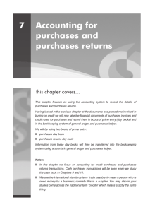 Accounting for purchases and purchases returns 7
