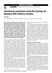 Virulence evolution and the timing of disease life