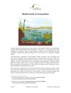 Biodiversity & Ecosystems