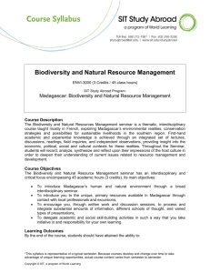 Biodiversity and Natural Resource Management