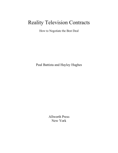 Reality Television Contracts
