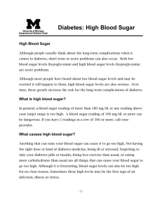 Diabetes: High Blood Sugar - University of Michigan Health System