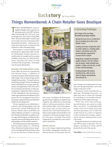 things remembered: a chain retailer goes Boutique