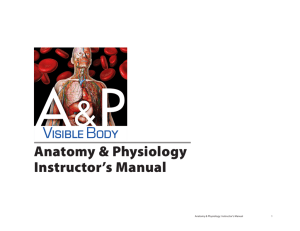 Anatomy & Physiology Instructor's Manual